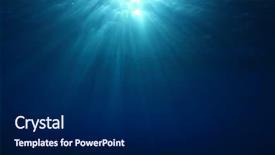  Presentation with ocean surface - Amazing PPT layouts having abstract underwater background of sunburst backdrop and a dark gray colored foreground
