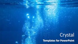  Presentation with air bubbles - PPT theme featuring abstract-underwater-background-with-air background and a ocean colored foreground