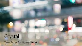  Presentation with urban buildings - Audience pleasing presentation consisting of abstract urban background with blurred backdrop and a mint green colored foreground