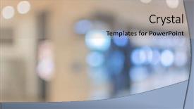  Presentation with urban buildings - Audience pleasing presentation theme consisting of abstract urban background with blurred backdrop and a mint green colored foreground