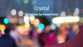  Presentation with urban buildings - Colorful theme enhanced with abstract urban background with blurred backdrop and a ocean colored foreground