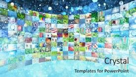  Presentation with hindu temples images - Colorful slide deck enhanced with abstract video - collage of images background backdrop and a arctic colored foreground