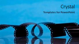  Presentation with blue video - Amazing theme having abstract video - filmstrip on blue background backdrop and a cyan colored foreground