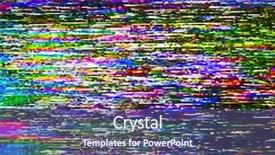  Presentation with television - PPT layouts enhanced with abstract video - real screen of colorful test background and a ocean colored foreground