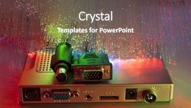  Presentation with fiber - Amazing slides having abstract video red - media plug and hub backdrop and a tawny brown colored foreground