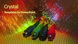  Presentation with power plug calm - Cool new presentation theme with abstract video red - media plug with fiber optical backdrop and a tawny brown colored foreground