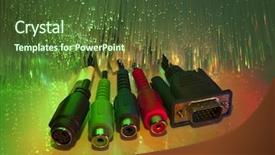  Presentation with portfolio - Beautiful presentation featuring abstract video red - media plug with fiber optical backdrop and a tawny brown colored foreground