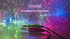  Presentation with fiber - Presentation theme having abstract video red - media plug with fiber optical background and a violet colored foreground