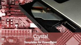  Presentation with mother board - Amazing slides having abstract video red - opened dvd with mother board backdrop and a red colored foreground