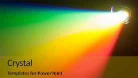  Presentation with light spectrum - Amazing presentation design having abstract video red - rgb spectrum light of projector backdrop and a gray colored foreground