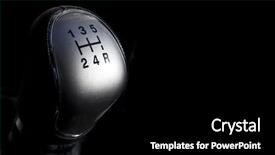  Presentation with gear - Presentation theme with abstract view of a gear background and a black colored foreground