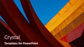  Presentation with abstract modern architecture - Presentation design featuring abstract-view-of-a-modern background and a wine colored foreground