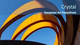  Presentation with abstract modern architecture - Slide set with abstract-view-of-a-modern and a ocean colored foreground