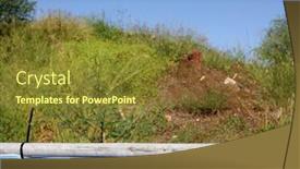  Presentation with construction site construction - PPT theme with abstract-view-of-commercial-construction background and a tawny brown colored foreground