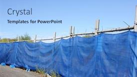  Presentation with construction site construction - Presentation theme featuring abstract-view-of-commercial-construction background and a light blue colored foreground