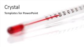  Presentation with abstract medical - Presentation theme enhanced with abstract view of medical thermometer background and a  colored foreground