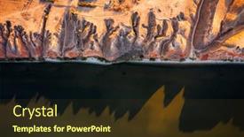  Presentation with abstract art - Audience pleasing PPT theme consisting of abstract-view-of-the-sandy backdrop and a tawny brown colored foreground