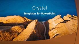  Presentation with abstract art - Slide deck featuring abstract-view-of-the-sandy background and a ocean colored foreground