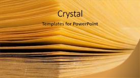  Presentation with abstract close up soap bubble - Presentation design consisting of abstract view of yellow pages background and a gold colored foreground