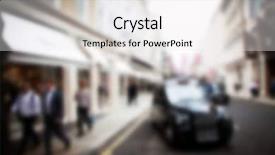  Presentation with traffic - Presentation theme consisting of abstract view traffic in london background and a white colored foreground