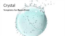  Presentation with water splash - PPT layouts featuring abstract water ball splash isolated background and a white colored foreground