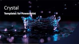  Presentation with crown - Slides with abstract-water-crown-shape-illuminated background and a black colored foreground