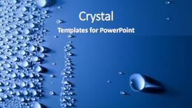  Presentation with water drop - Presentation theme enhanced with abstract water drops background background and a teal colored foreground