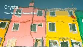  Presentation with reflection - Theme having abstract-water-reflection-of-colorful background and a  colored foreground