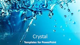  Presentation with water splash - Presentation theme with abstract-water-splash-on-blue background and a  colored foreground