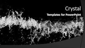  Presentation with black abstract - Presentation enhanced with abstract-water-splashes-isolated and a  colored foreground