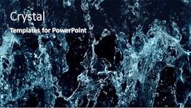  Presentation with black abstract - Slide set enhanced with abstract-water-splashes-isolated and a  colored foreground