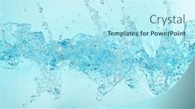  Presentation with blue abstract - Presentation theme consisting of abstract-water-splashes-isolated background and a cool aqua colored foreground