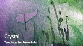  Presentation with abstract watercolor - Colorful presentation theme enhanced with abstract watercolor 10 backdrop and a gray colored foreground