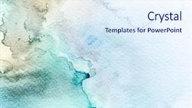  Presentation with abstract watercolor - Audience pleasing theme consisting of abstract watercolor background backdrop and a sky blue colored foreground