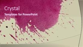  Presentation with abstract watercolor - Slide set consisting of abstract watercolor hand painted background background and a violet colored foreground