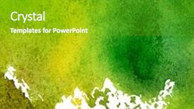  Presentation with abstract watercolor - Audience pleasing theme consisting of abstract watercolor hand painted background backdrop and a shamrock green colored foreground