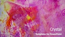  Presentation with abstract watercolor - PPT layouts enhanced with abstract watercolor in pink background and a coral colored foreground