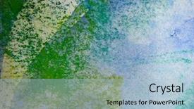  Presentation with abstract gold - Presentation theme with abstract watercolor textures background and a light blue colored foreground