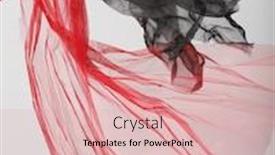  Presentation with abstract wave - Slides enhanced with abstract-wave-background-organza-close background and a coral colored foreground