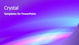  Presentation with abstract blue white - Slide deck consisting of abstract waves overflowing the tints background and a purple colored foreground