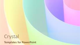  Presentation with soft colors - Presentation theme enhanced with abstract-wavy-pastel-colored-papers background and a cream colored foreground