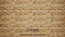  Presentation with old brick wall texture - Amazing slide deck having weathered stone texture of stained backdrop and a coral colored foreground