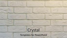  Presentation with paint white brick wall - Cool new PPT theme with abstract weathered texture stained old backdrop and a light gray colored foreground