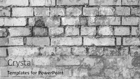 Presentation with paint white brick wall - Colorful presentation design enhanced with abstract-weathered-texture-stained-old backdrop and a light gray colored foreground