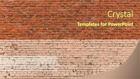  Presentation with old brick wall texture - Presentation design enhanced with abstract-weathered-texture-stained-old background and a red colored foreground