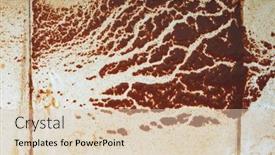  Presentation with tile - Slide set having abstract-wet-rust-scattering background and a lemonade colored foreground