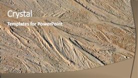  Presentation with ocean surface - Cool new slide set with abstract wet sand surface backdrop and a coral colored foreground