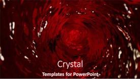  Presentation with abstract red - Presentation theme featuring abstract-whirl-shape-of-red background and a wine colored foreground