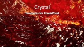  Presentation with abstract red - Beautiful slide deck featuring abstract-whirl-shape-of-red backdrop and a crimson colored foreground