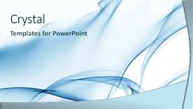  Presentation with smoke - Presentation theme enhanced with abstract white - blue smoke background and a sky blue colored foreground